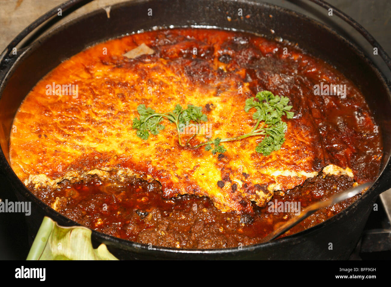 Close up African foods, à Moyo restaurant de Spier, Stellenbosch, West Cape, Afrique du Sud, Novembre 2009 Banque D'Images