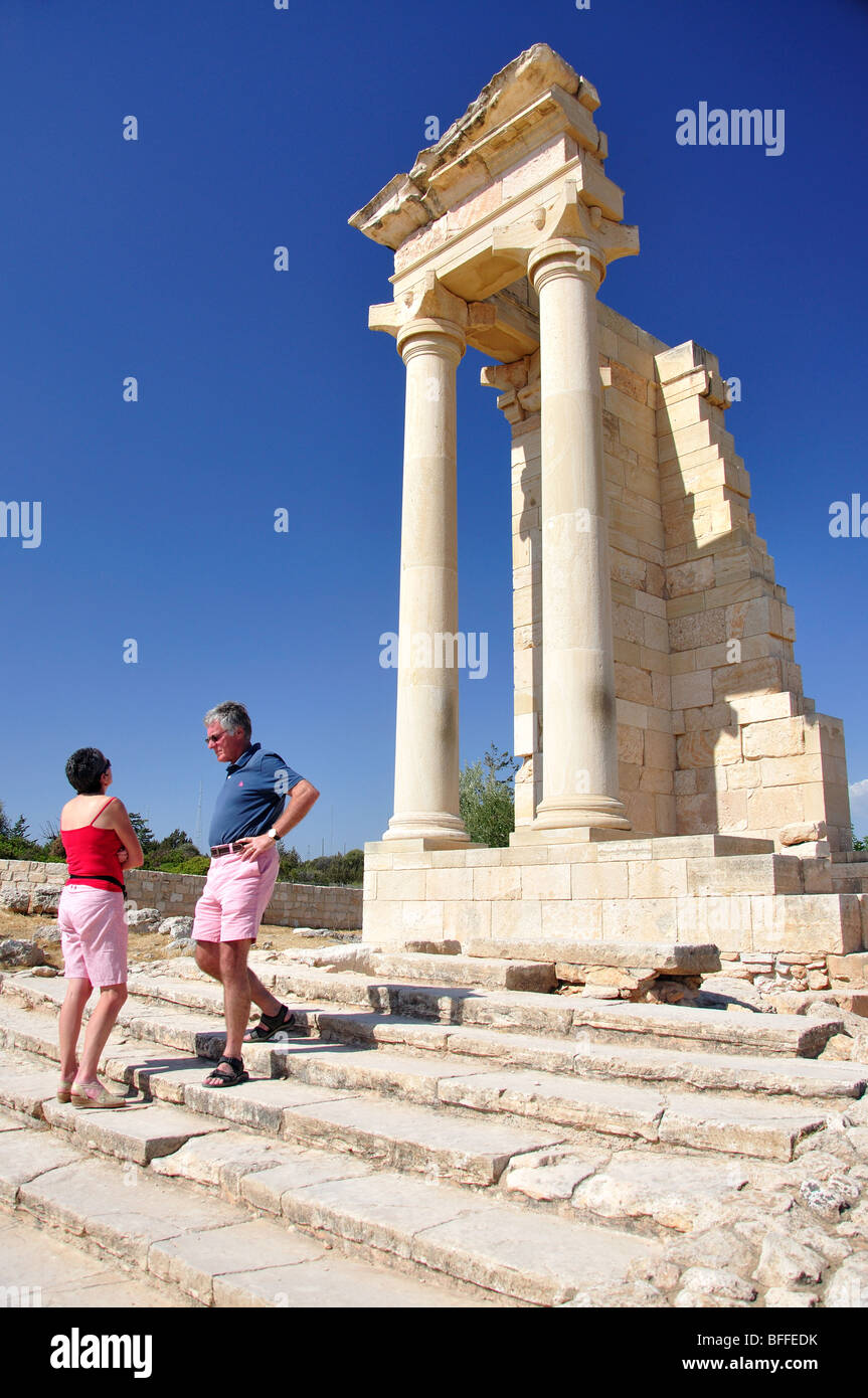 Temple d'Apollon Hylates à Kourion, sanctuaire d'Apollon, Kourion, Limassol, Chypre District Banque D'Images