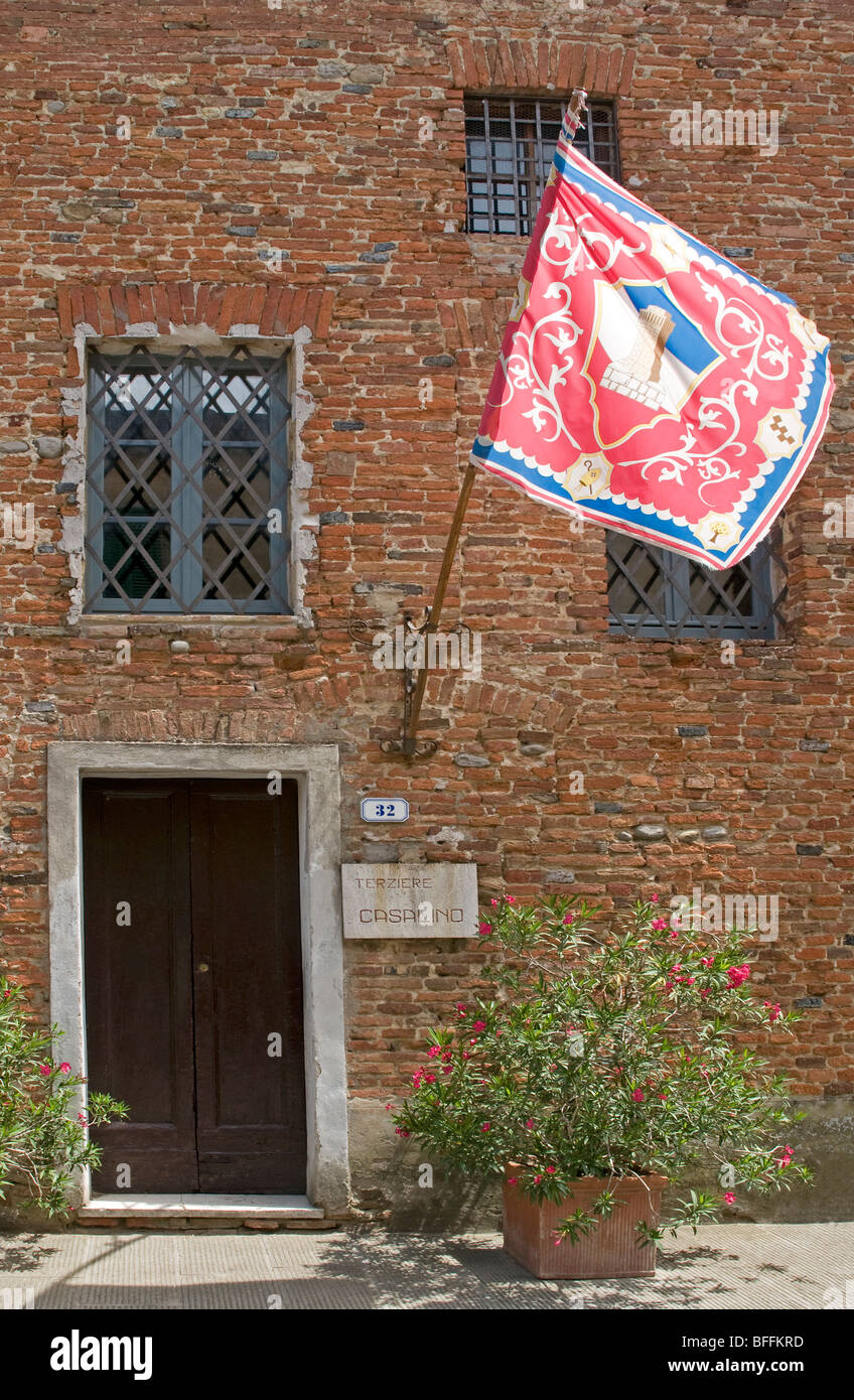 Scène de rue à Citta della Pieve, Ombrie, Italie Banque D'Images