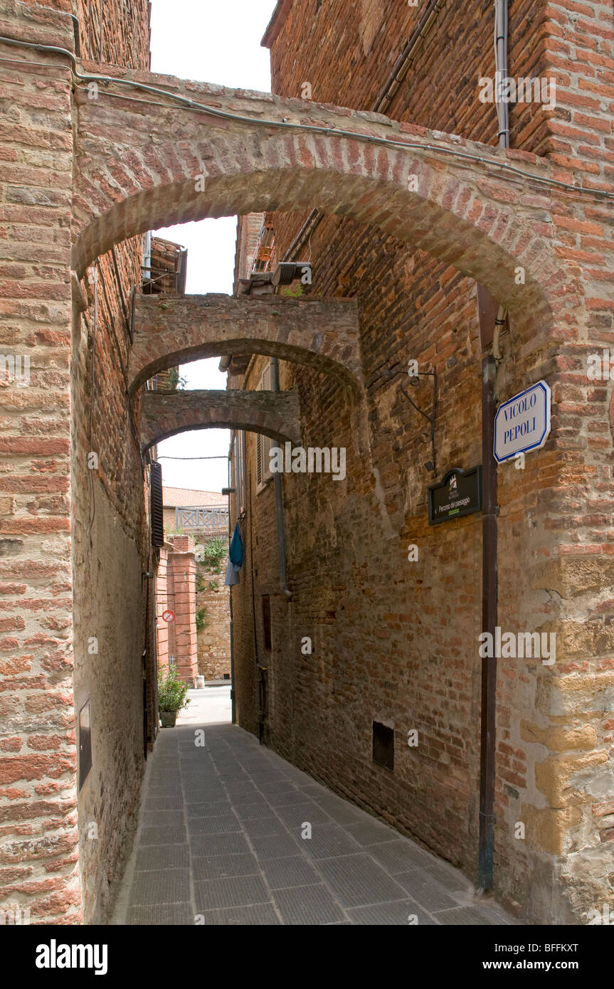 Scène de rue à Citta della Pieve, Ombrie, Italie Banque D'Images