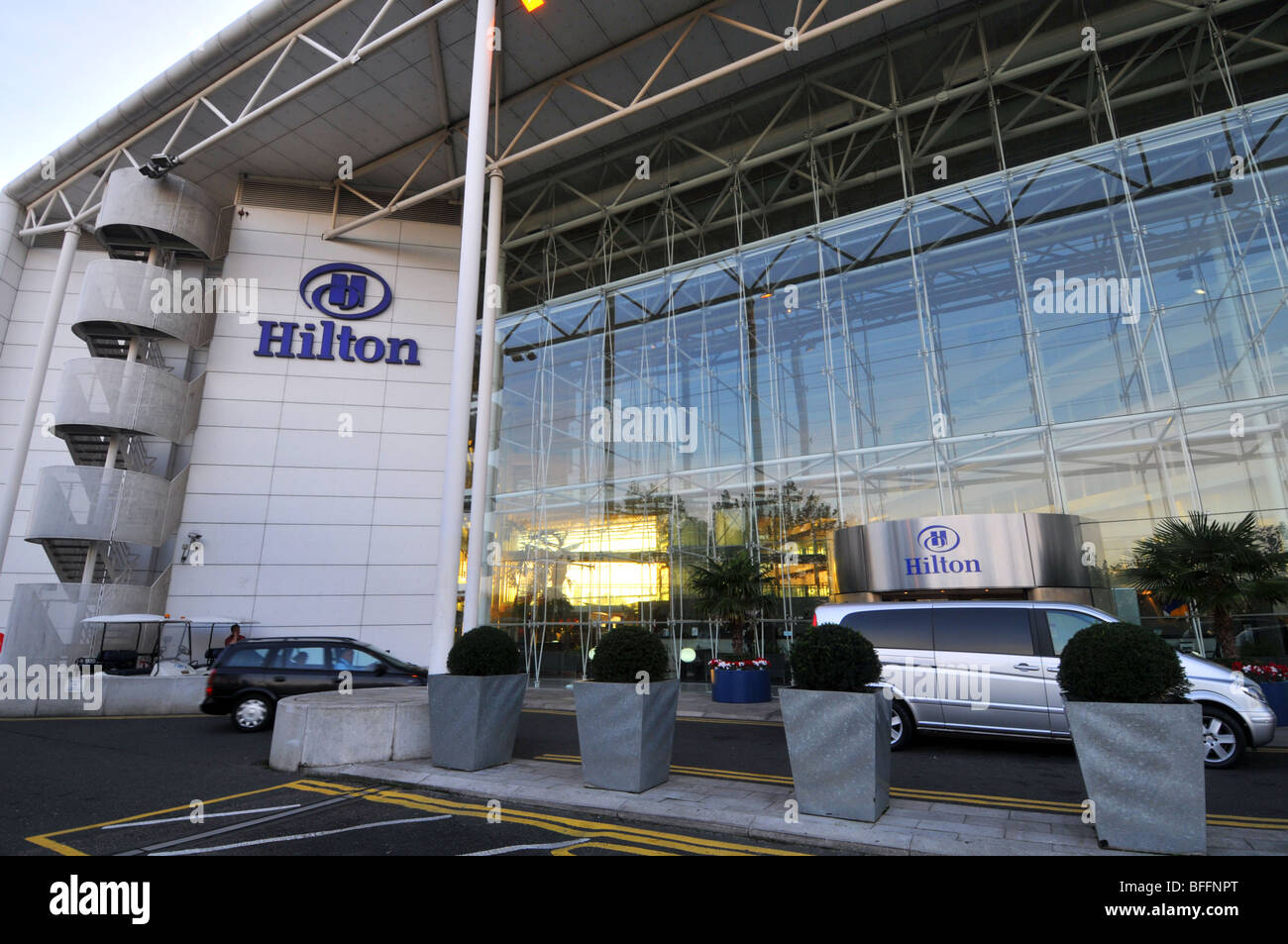 Hilton Hotel à Heathrow, Londres, Angleterre Banque D'Images