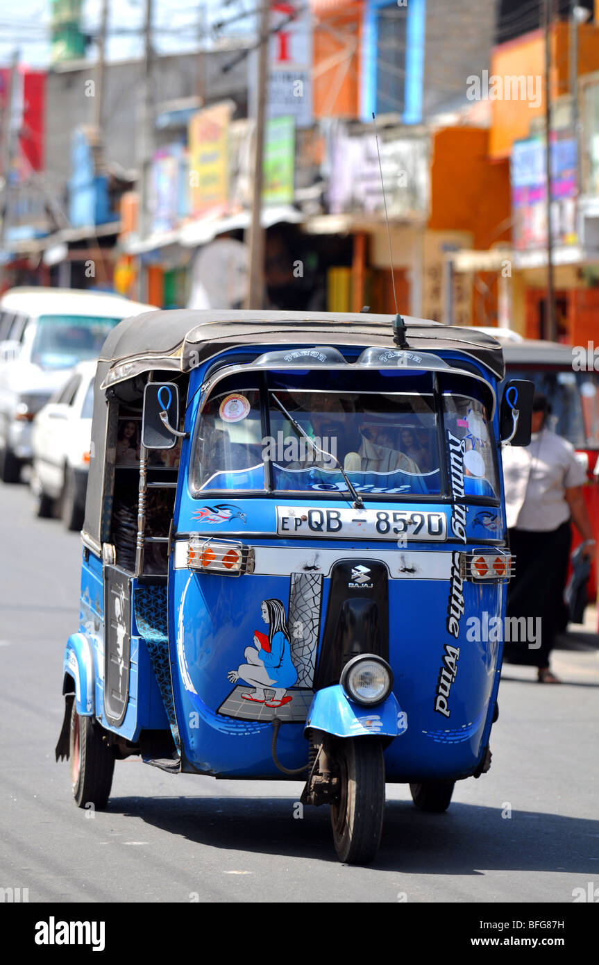 Tuk Tuk ou taxi trishaw au Sri Lanka, Sri Lanka tuk-tuk Banque D'Images