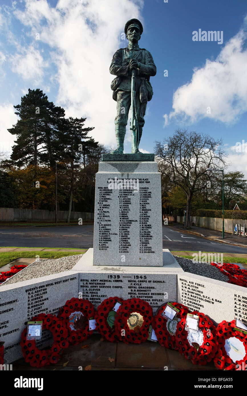 Un mémorial de guerre sur la vigne à Sevenoaks, dans le Kent Banque D'Images