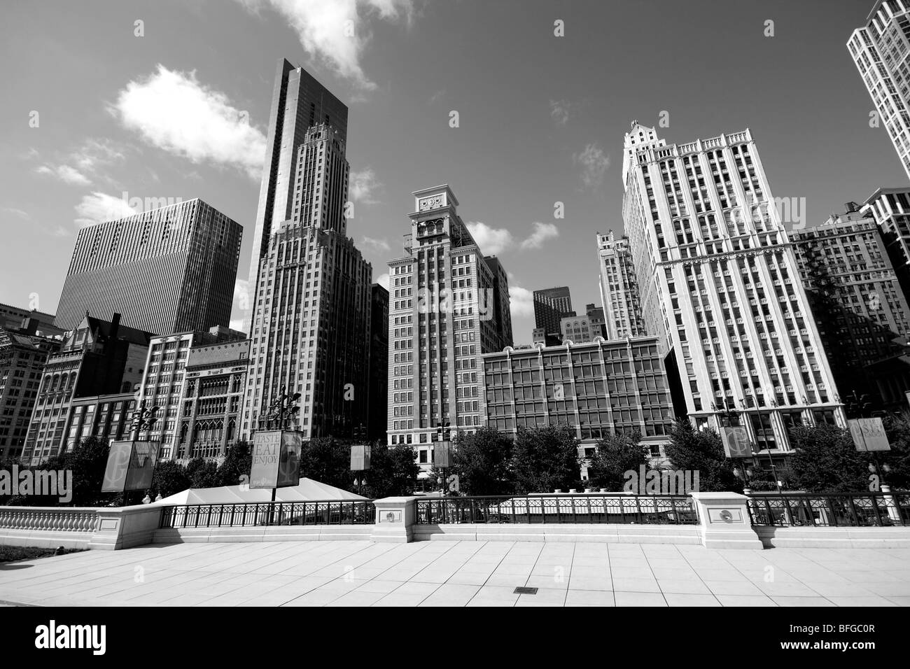 Le centre-ville de Chicago Illinois du Millennium Park Banque D'Images