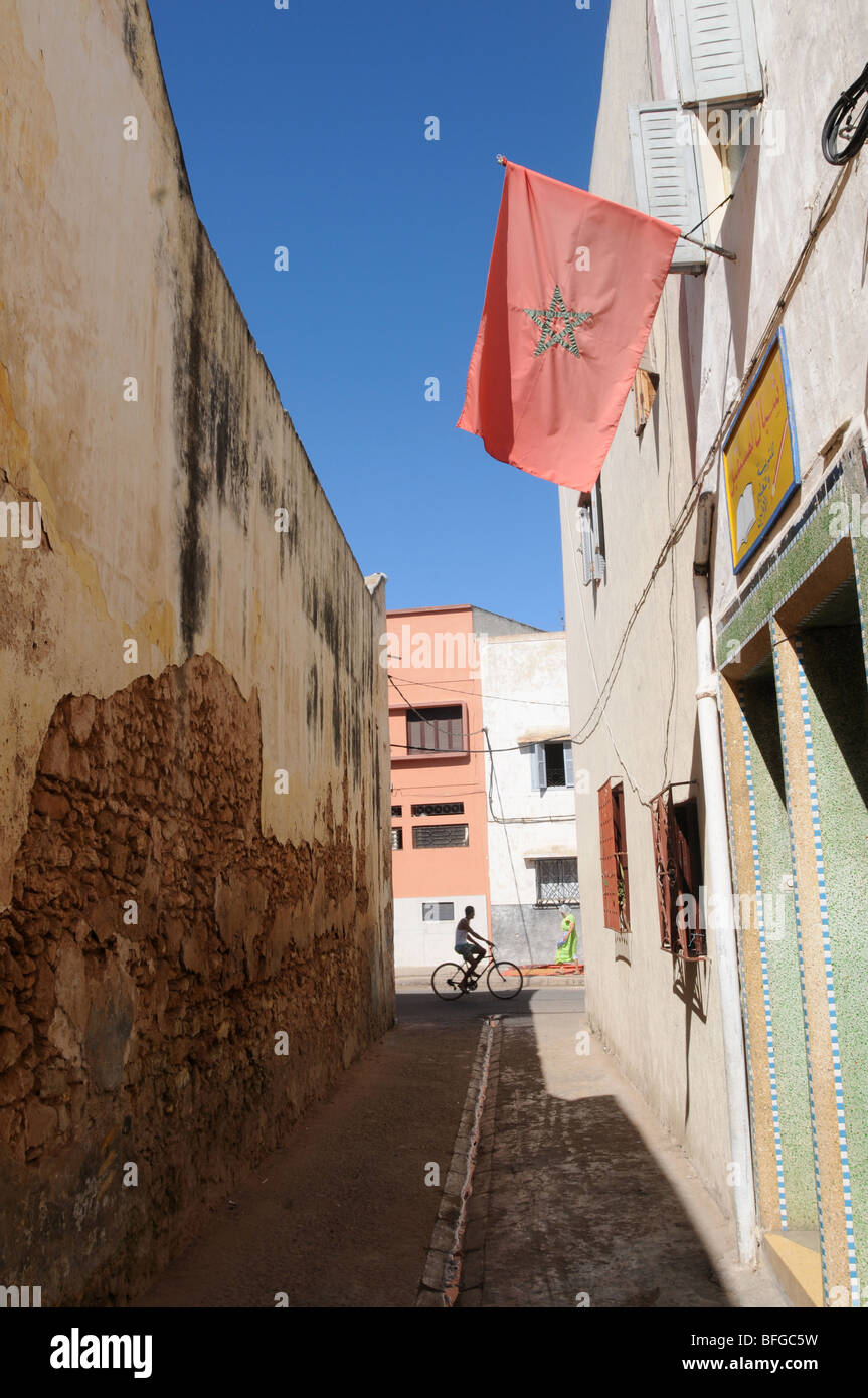 Rue Latérale à El Jadida, Maroc Banque D'Images