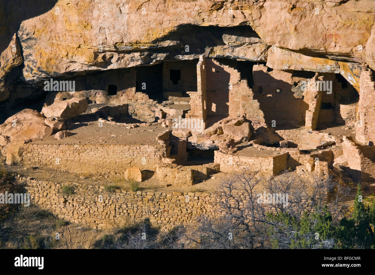 Ruines du palais sud-ouest des États-Unis Colorado Mesa Verde Banque D'Images