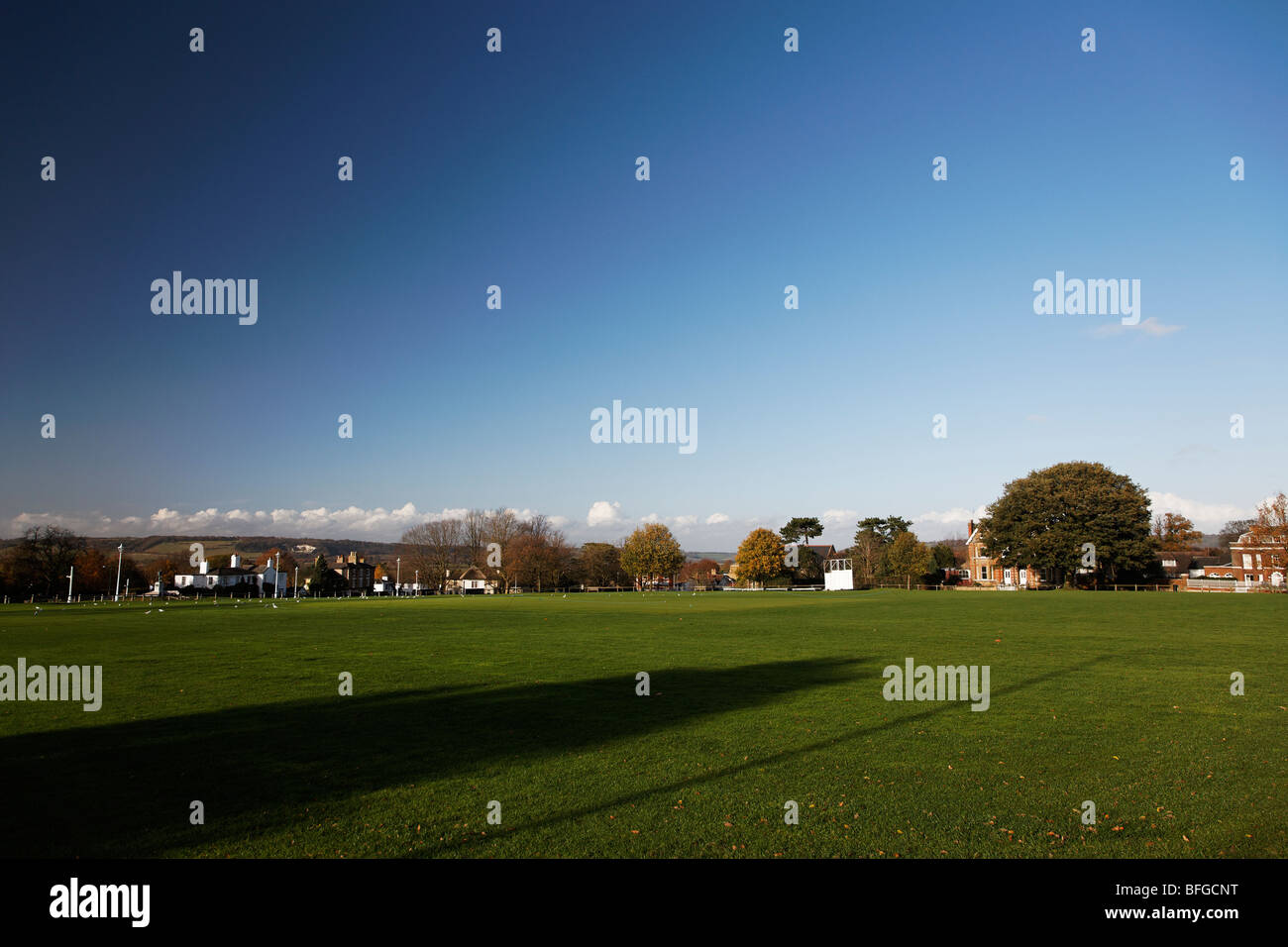 Vues de la vigne cricket ground, Sevenoaks, Kent Banque D'Images