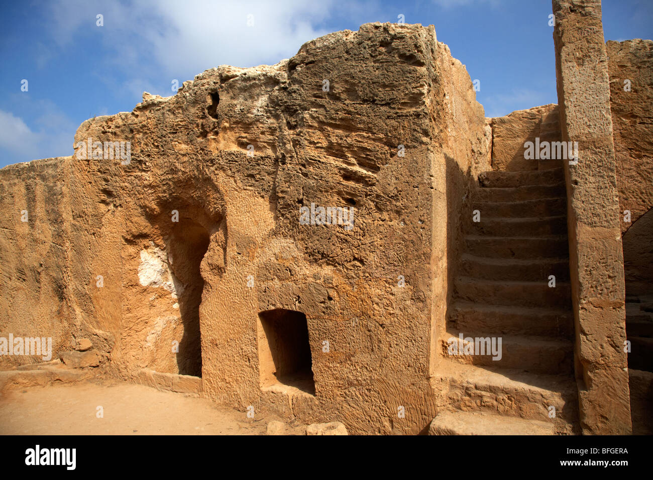 Tombeau de Ptolémée dans les tombeaux des rois site du patrimoine mondial de l'Europe république de Chypre paphos Banque D'Images