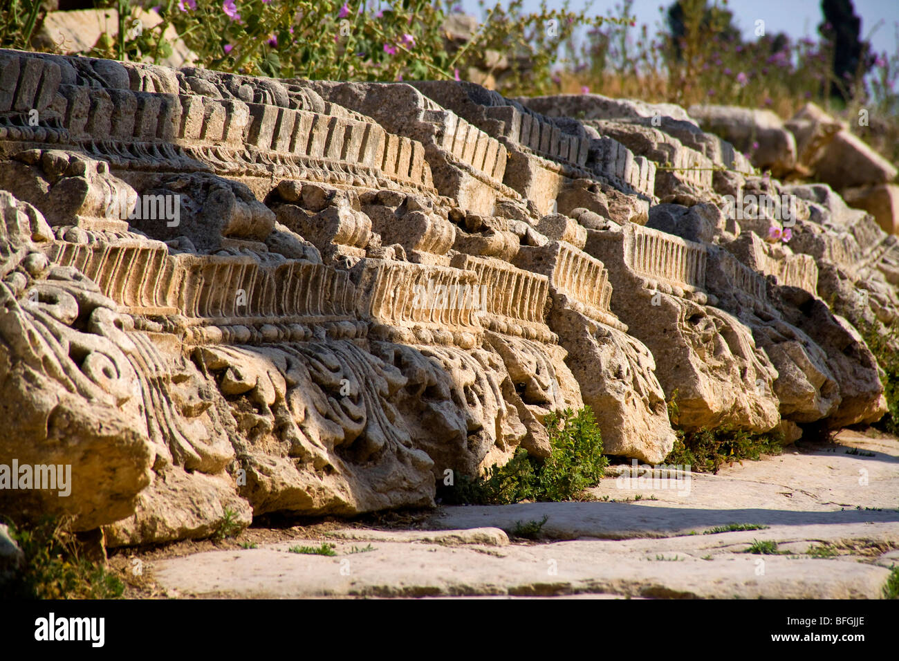 Ville romaine de Jerash, Jordanie, Moyen-Orient Banque D'Images