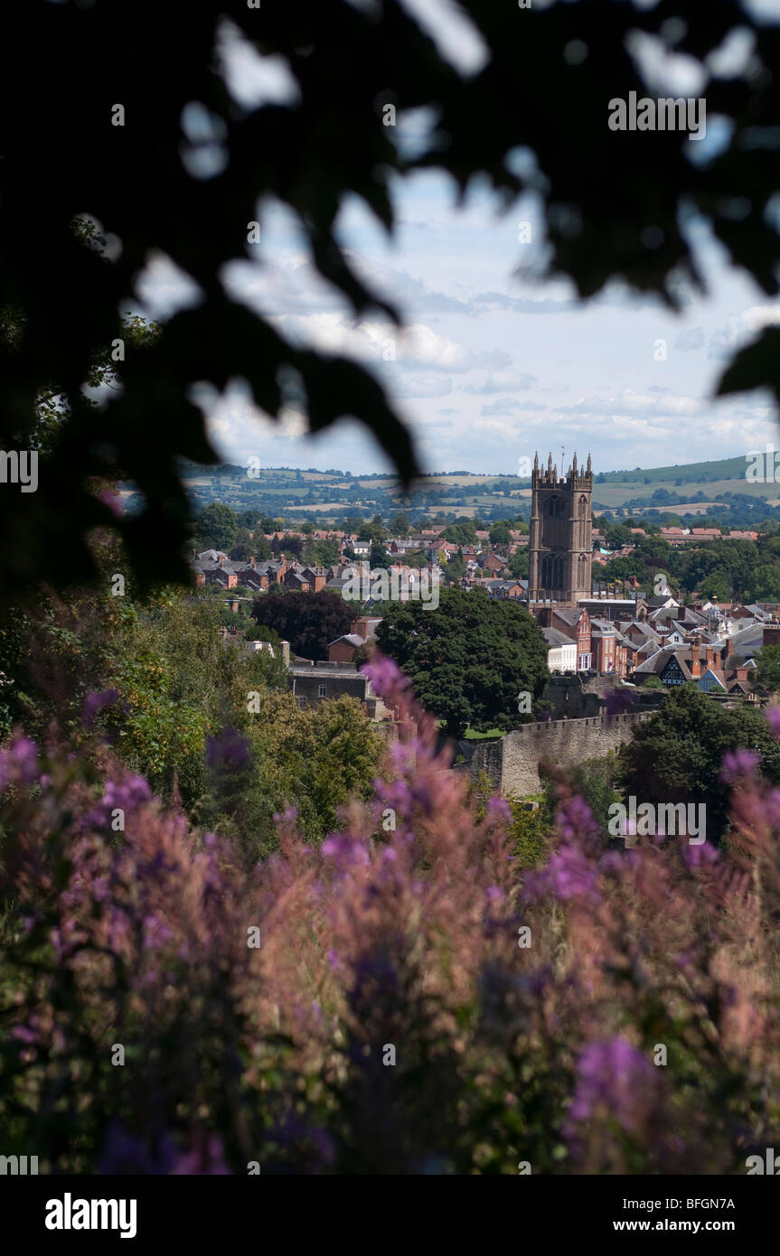 L'église St Laurence, Ludlow, Shropshire, Royaume-Uni Banque D'Images