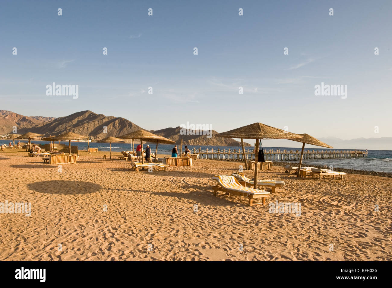 Taba Resort Égypte, piscine et complexe de l'hôtel Banque D'Images