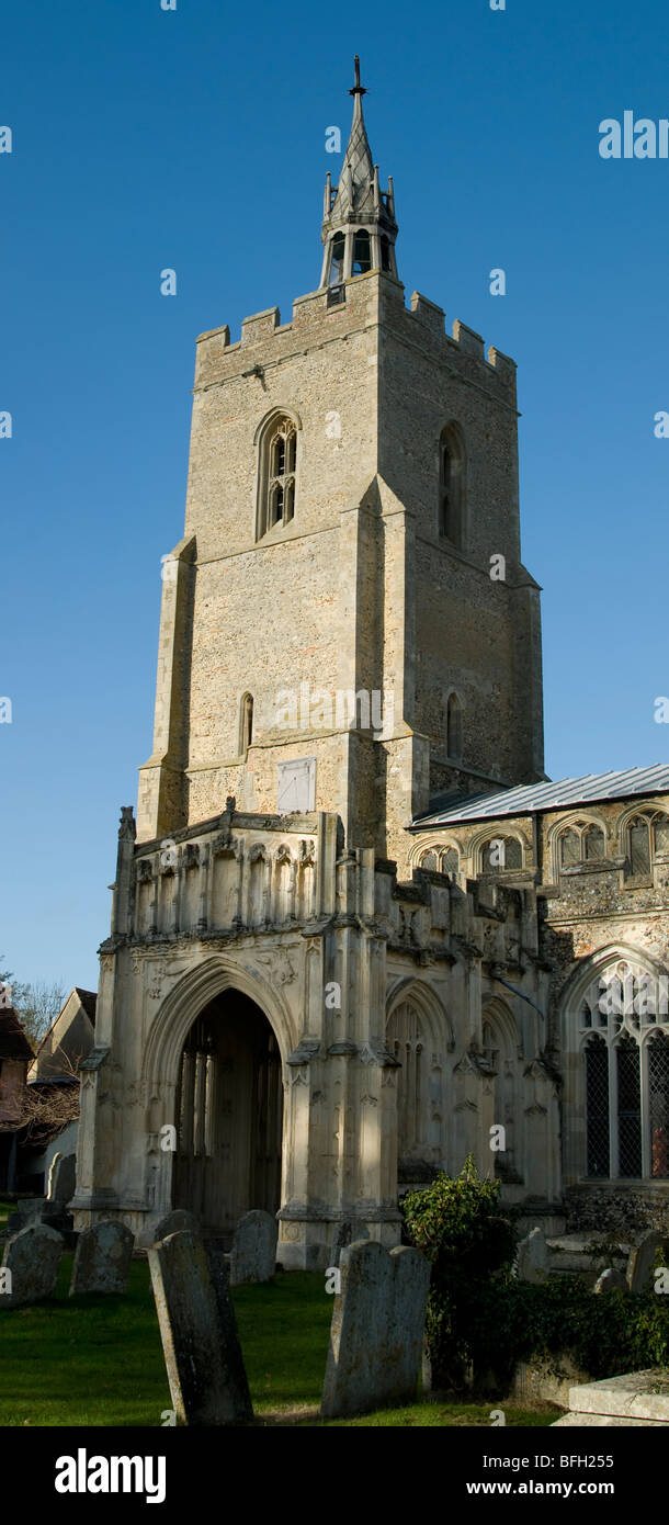 L'église St Mary à Boxford, Suffolk, Angleterre. Banque D'Images