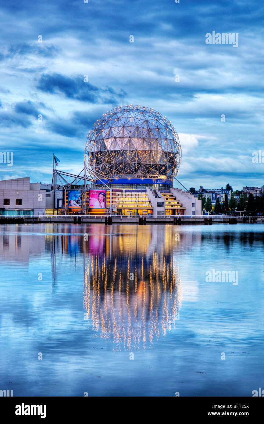 Soir, Telus World of Science, Vancouver, British Columbia, Canada Banque D'Images