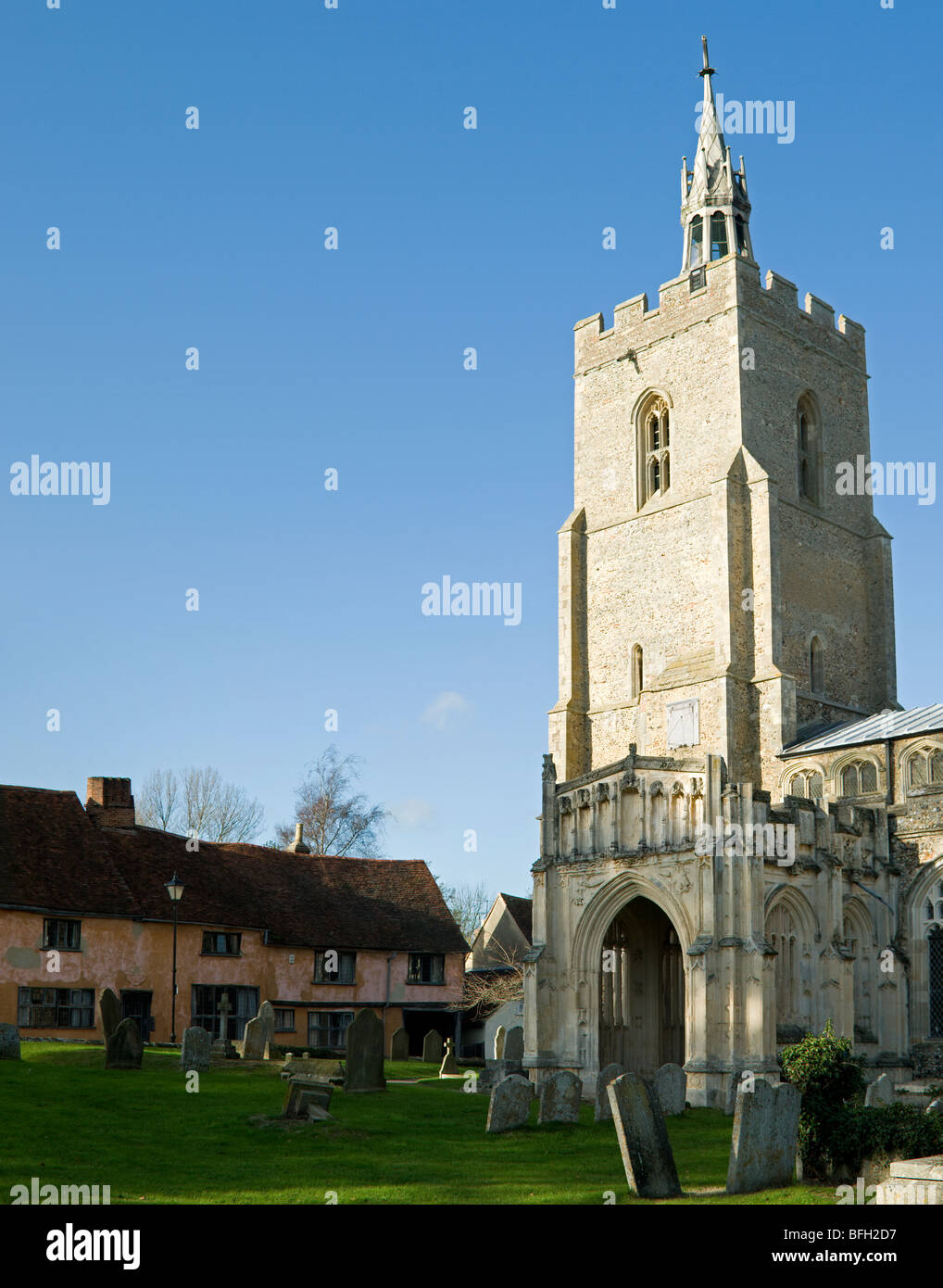 L'église St Mary à Boxford, Suffolk, Angleterre. Banque D'Images