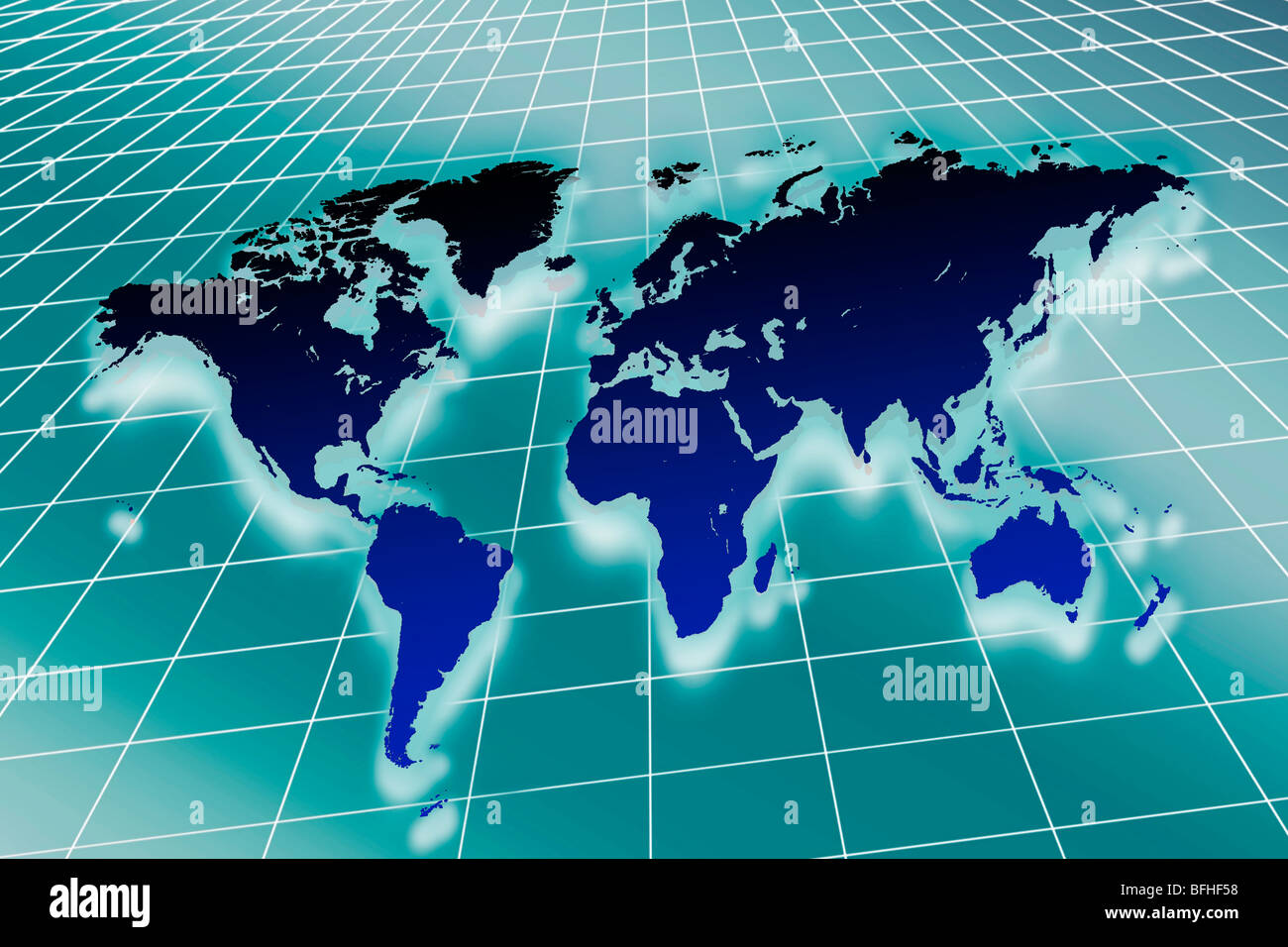 Illustration graphique - carte du monde Banque D'Images