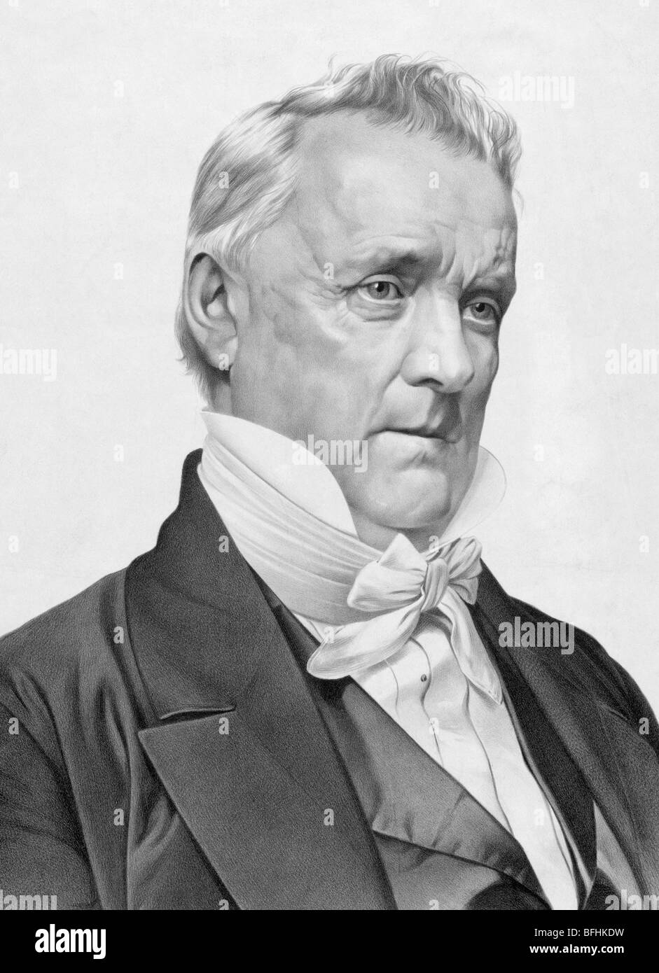 Impression portrait c1856 de James Buchanan (1791 - 1868) - le 15e Président des Etats-Unis (1857 -1861). Banque D'Images