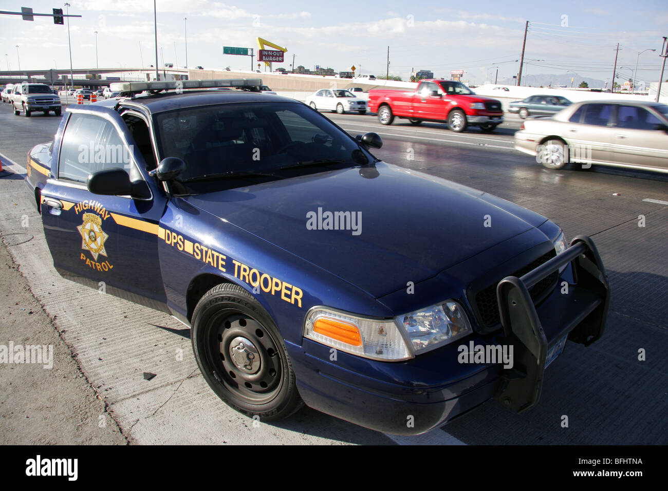 Nevada Highway Patrol State Trooper, Las Vegas. Banque D'Images