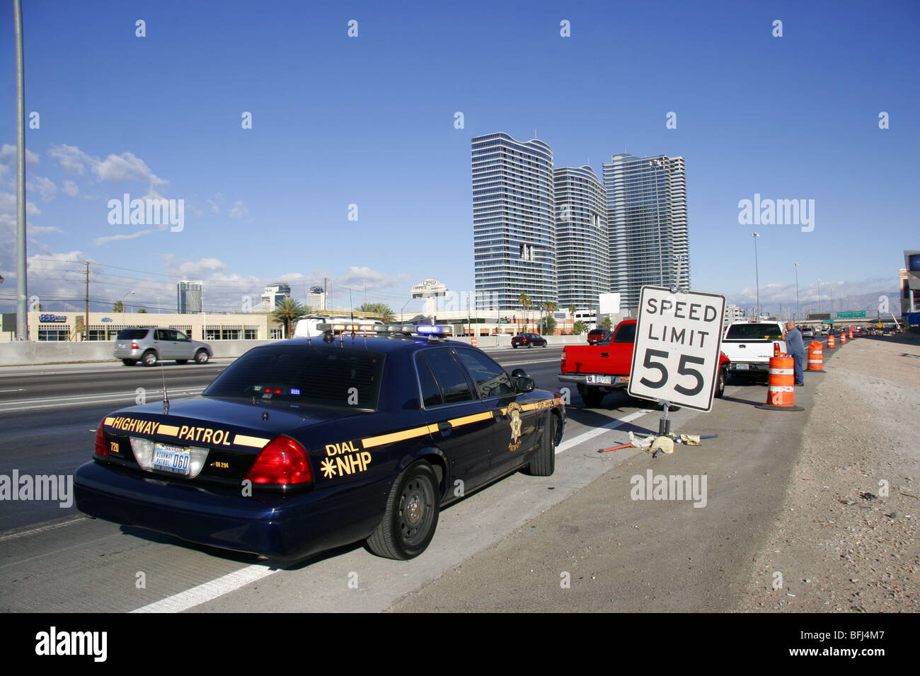 Nevada Highway Patrol State Trooper, Las Vegas. Banque D'Images