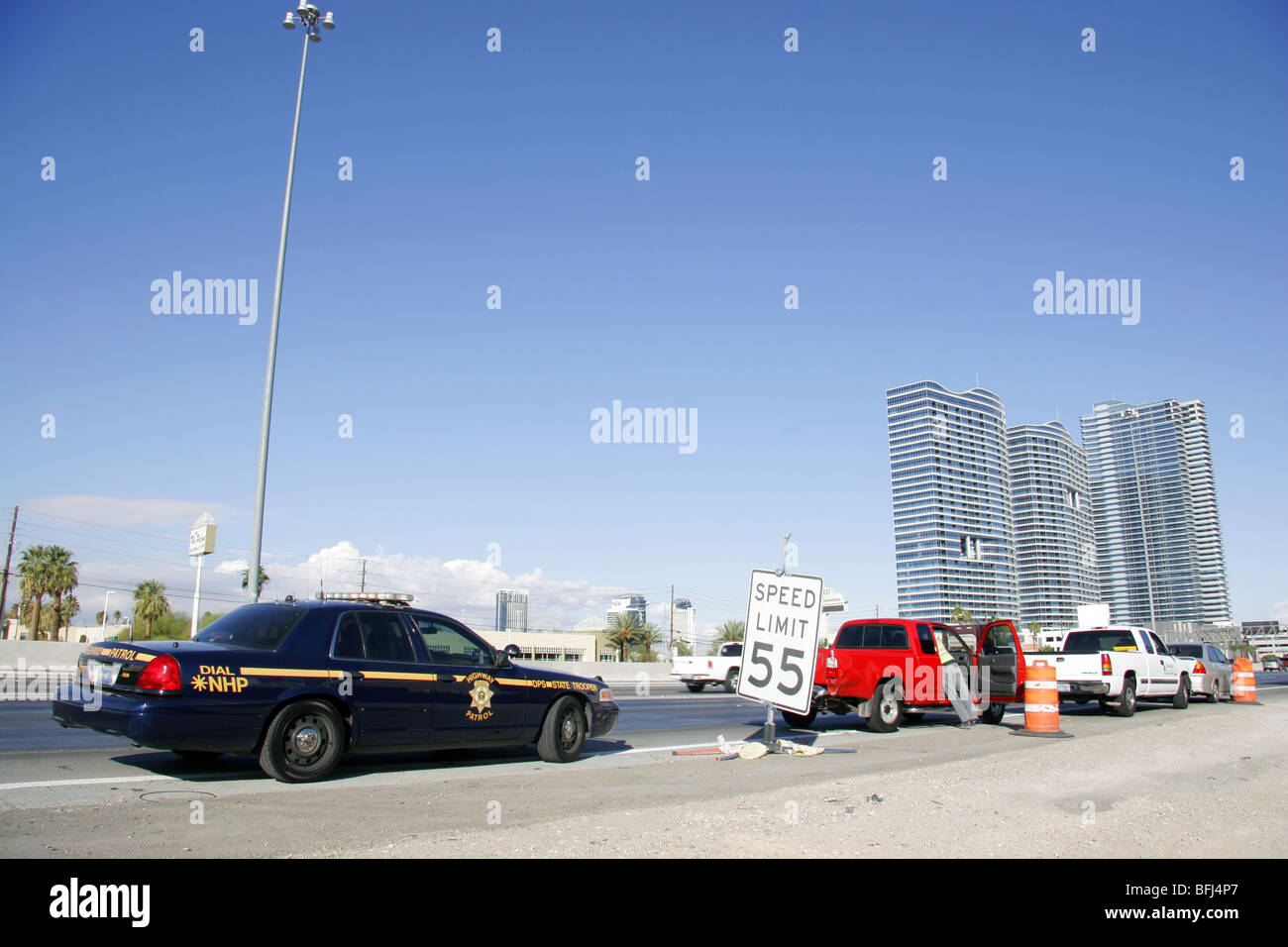 Nevada Highway Patrol State Trooper, Las Vegas. Banque D'Images