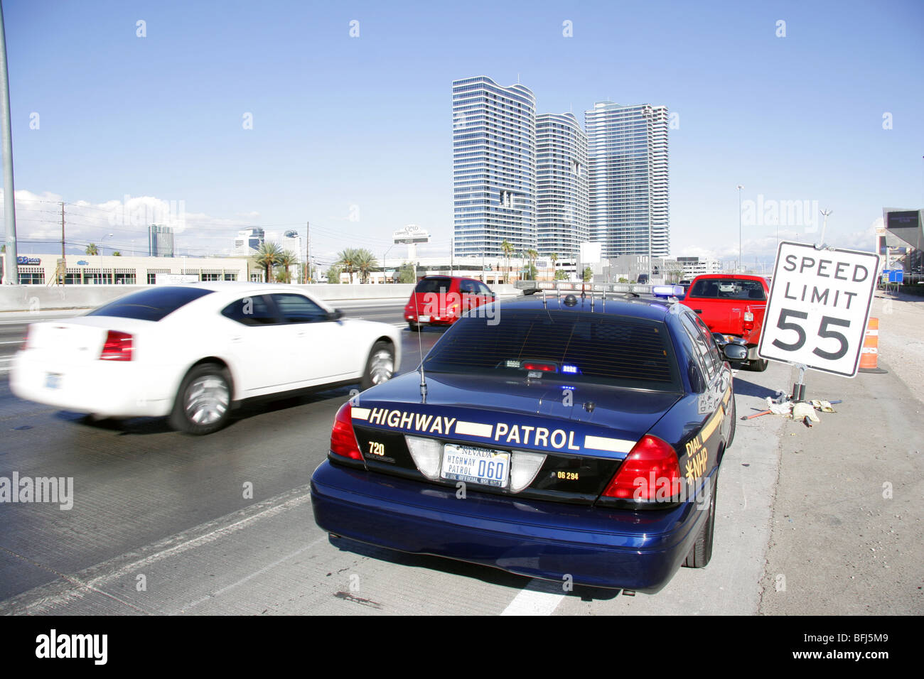 Nevada Highway Patrol State Trooper, Las Vegas. Banque D'Images