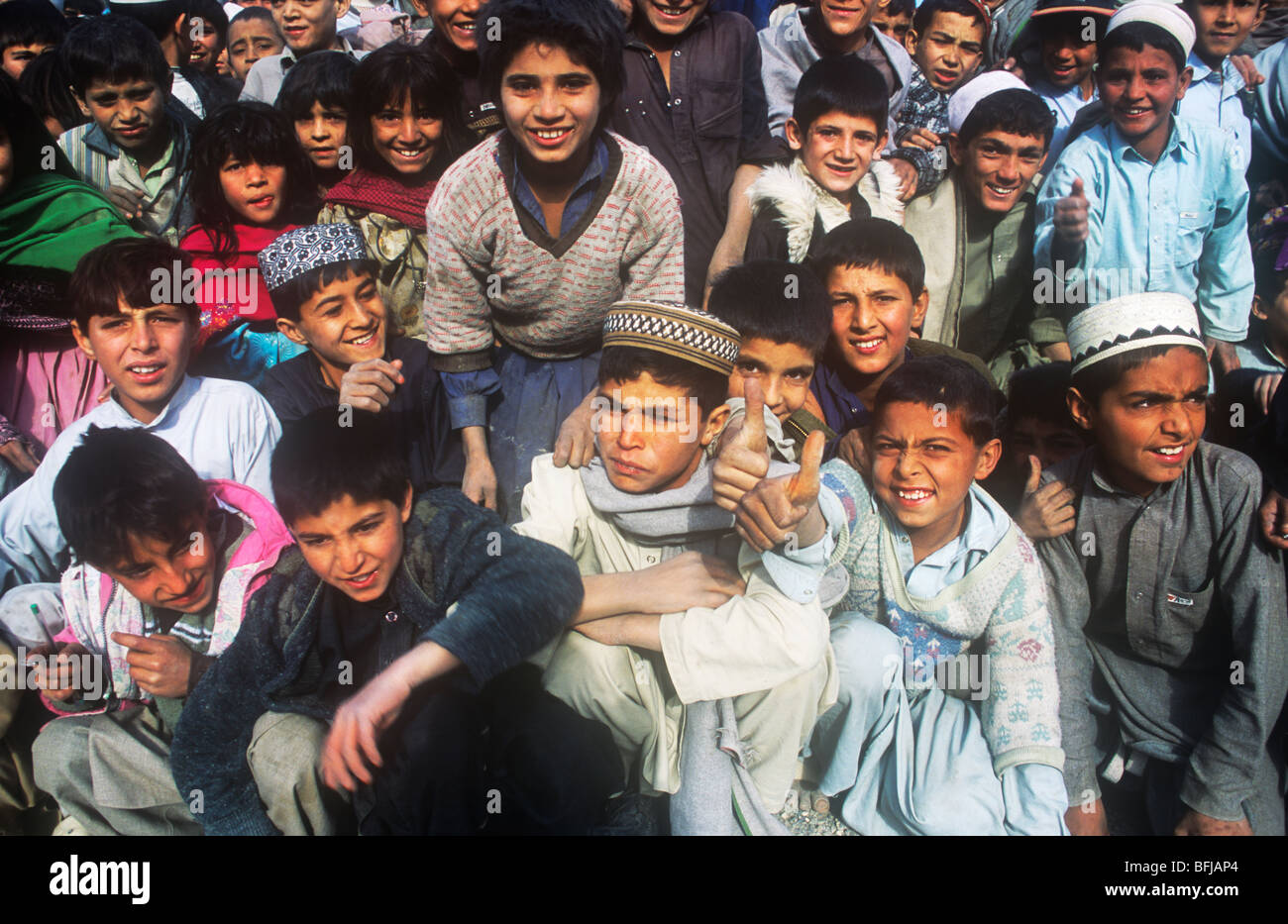 Les enfants afghans, Khost Banque D'Images