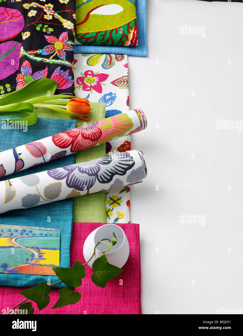 Les textiles et l'écran, la Suède. Banque D'Images