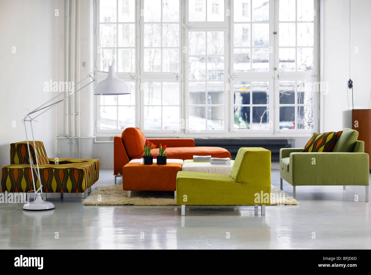 Un groupe d''un canapé et de fauteuils, la Suède. Banque D'Images