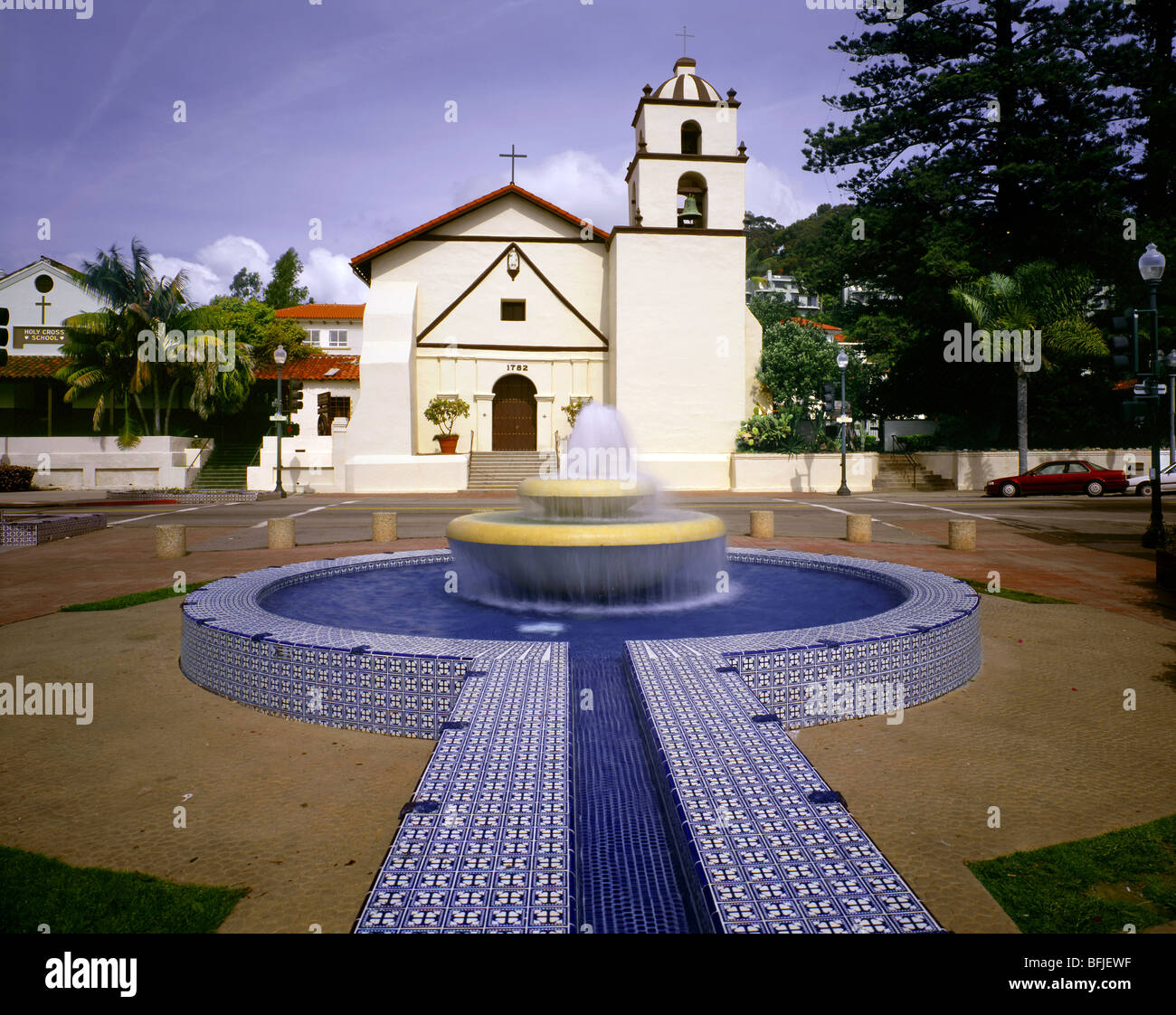 CALIFORNIA - San Buenaventura Mission sur la côte californienne à Ventura. Banque D'Images