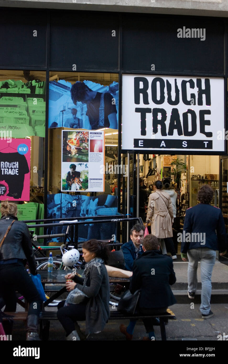 Rough Trade East shop dans Old Truman Brewery Brick Lane, East End London England UK Banque D'Images