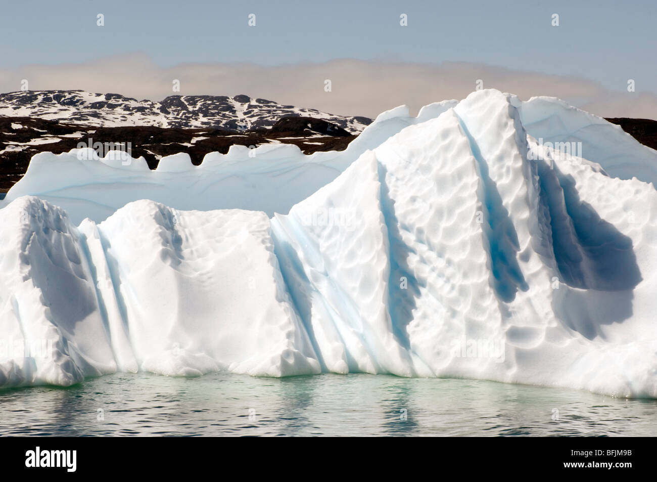 Fonte des glaciers en mer, Groenland Banque D'Images