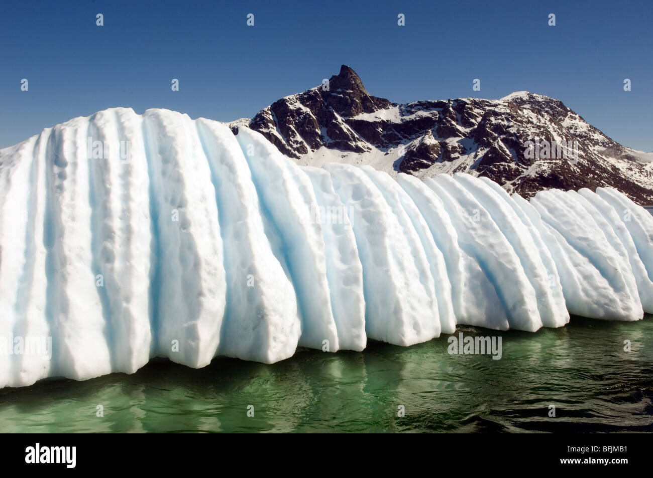 Glacier fondant en mer près de Nuuk, Groenland Banque D'Images