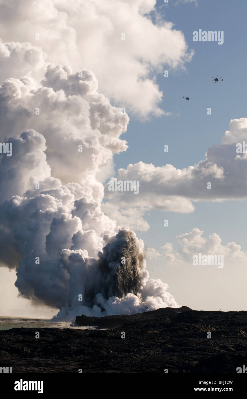 Volcan en éruption à Hawaï Banque D'Images