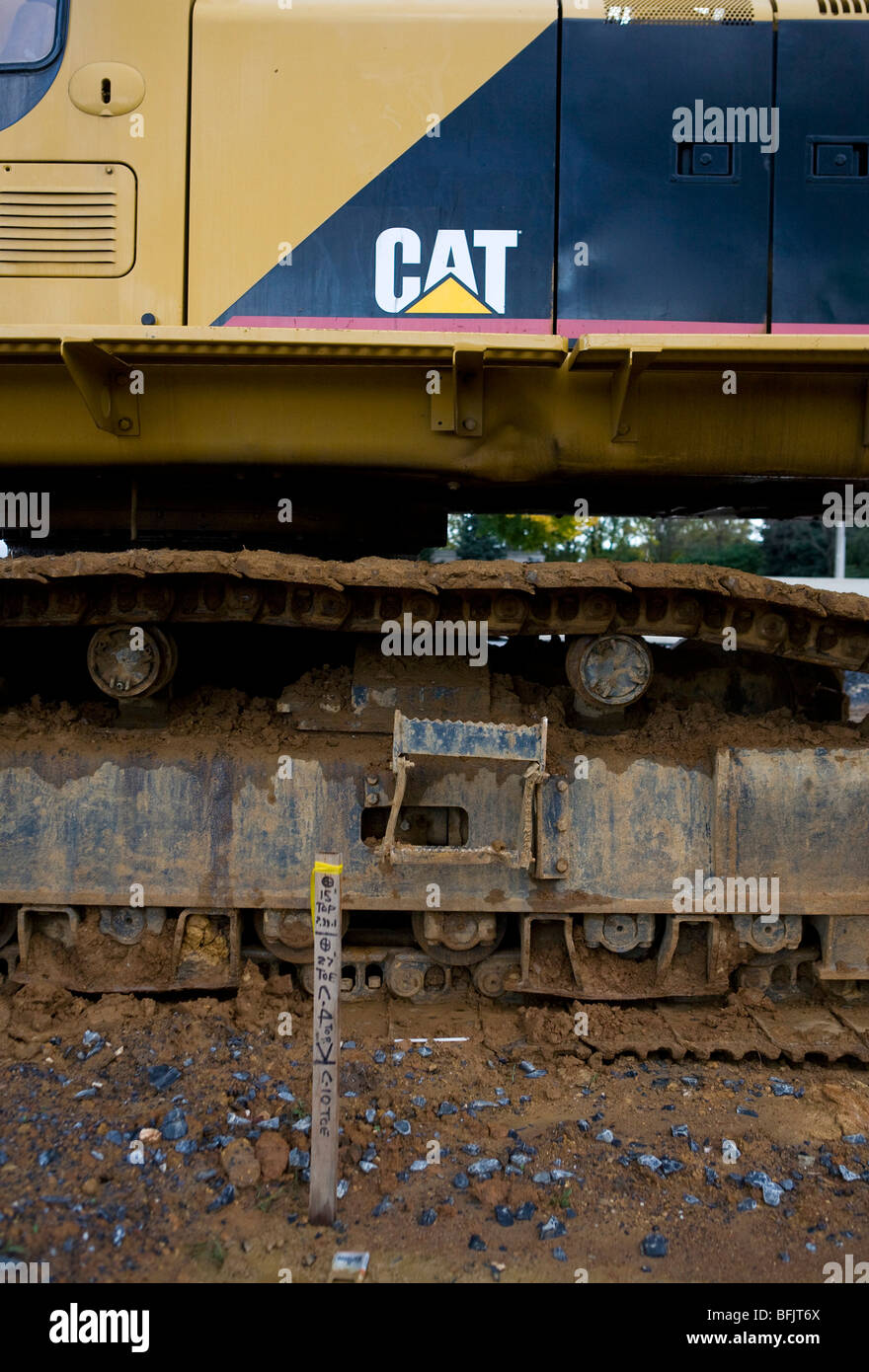 L'équipement de construction Caterpillar. Banque D'Images