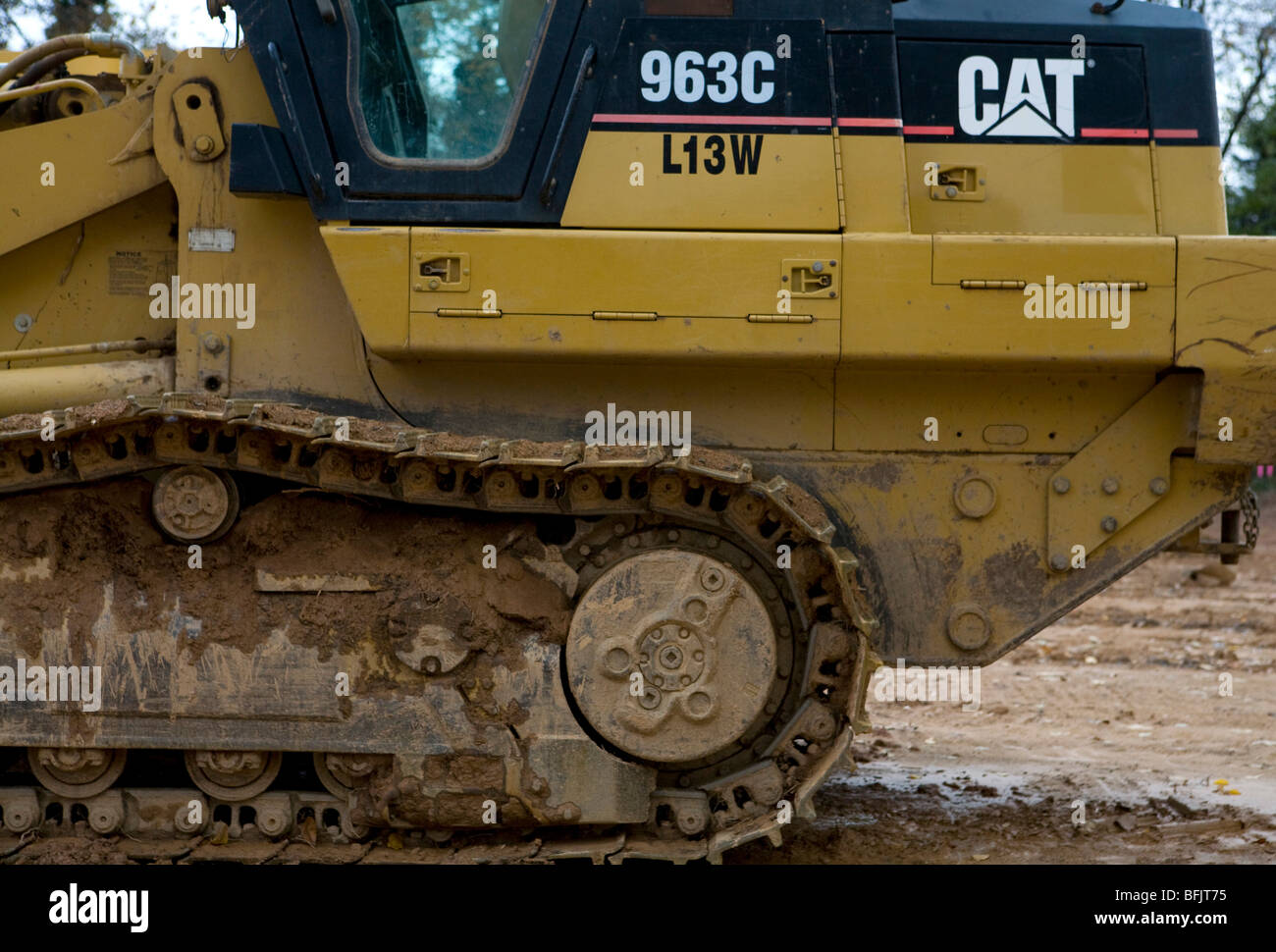 L'équipement de construction Caterpillar. Banque D'Images