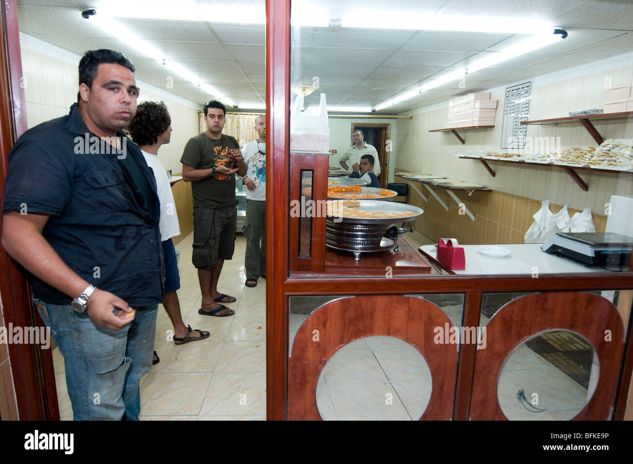 Pâtisserie dans les régions rurales de la Jordanie Banque D'Images