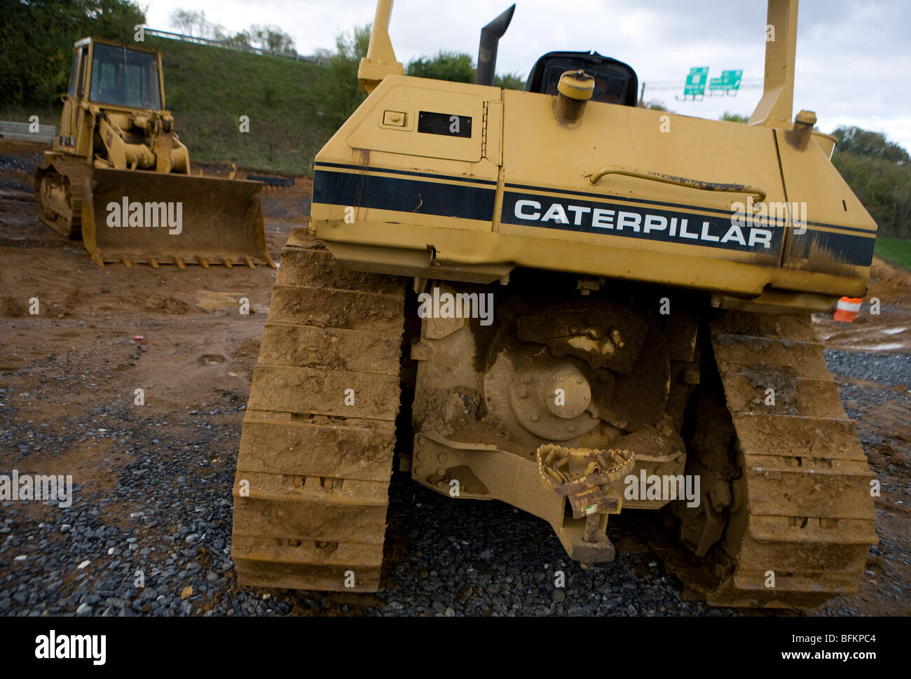L'équipement de construction Caterpillar. Banque D'Images