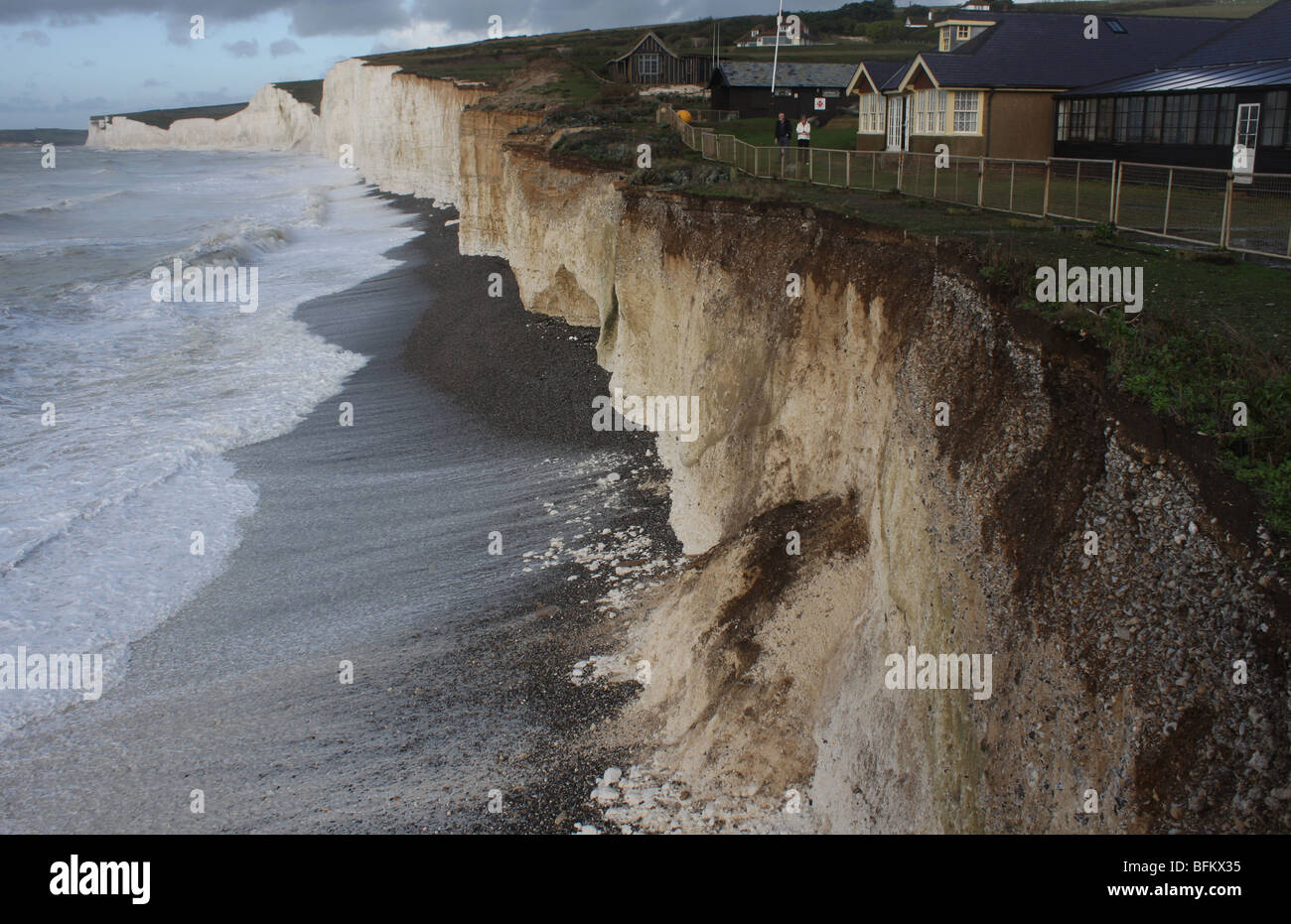 Sept Sœurs Cliffs par Urrugne, East Sussex. Banque D'Images