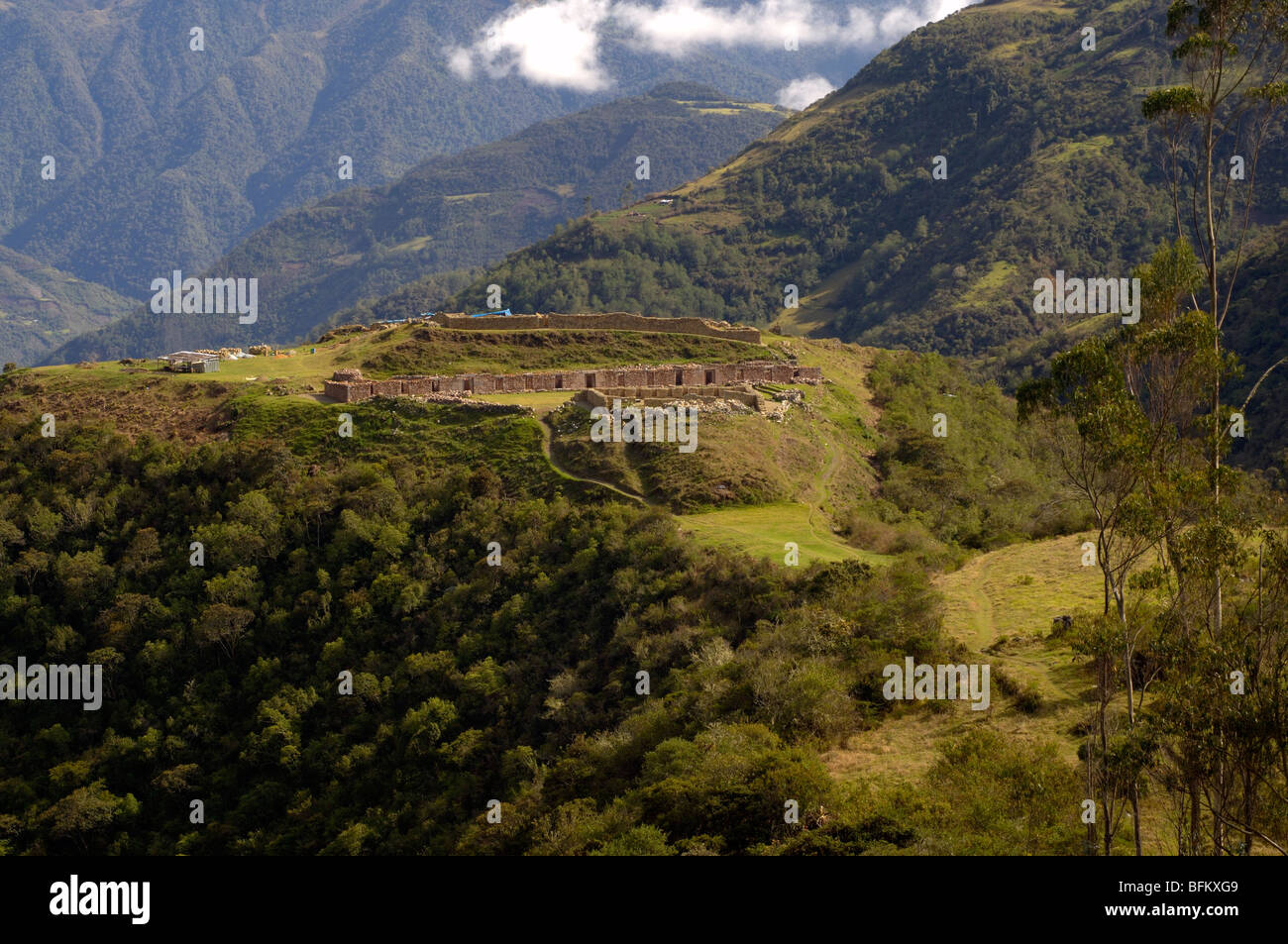 Complexe de palais de l'Inca Tupac Amaru à Vitcos (Pitcos Vilcapampa), Pérou ; Banque D'Images