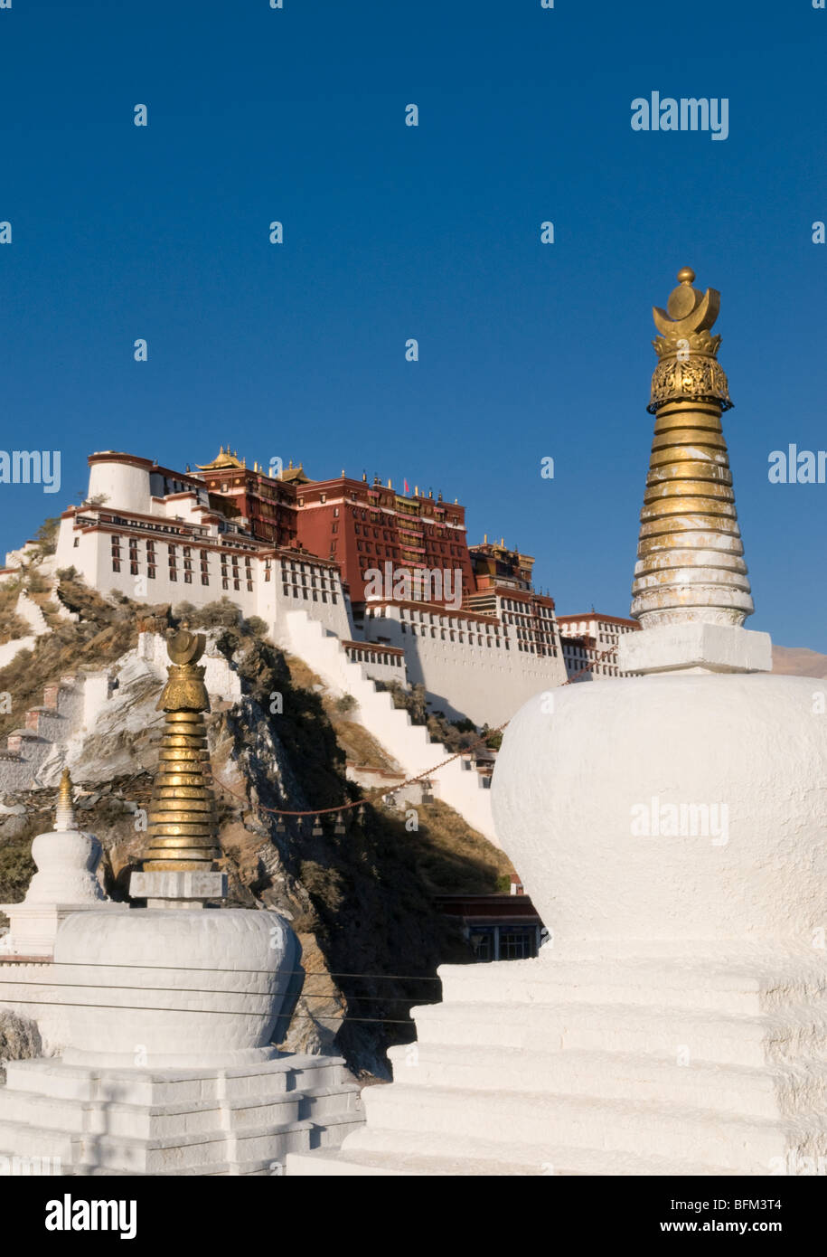 Palais du Potala, Lhassa au Tibet Banque D'Images