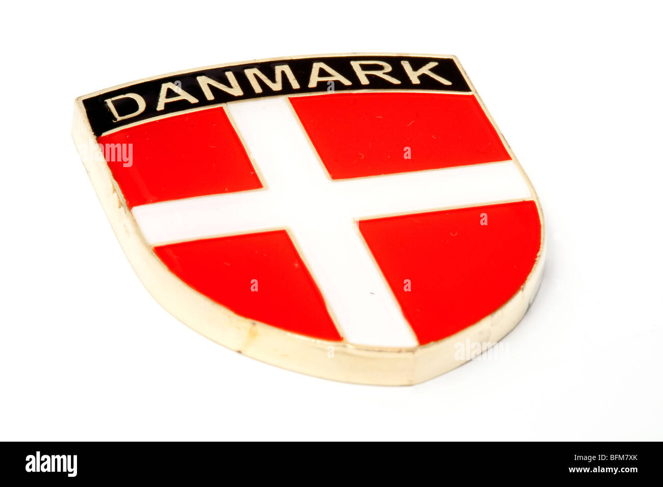 Aimant pour réfrigérateur souvenir du Danemark de drapeau danois Banque D'Images