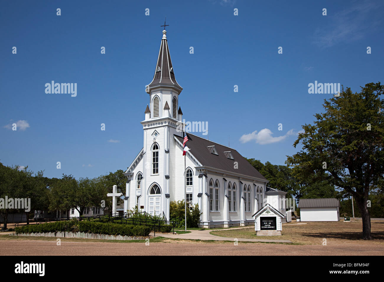 Les Saints Cyrille et Méthode de l'église catholique Dubina Texas USA Banque D'Images