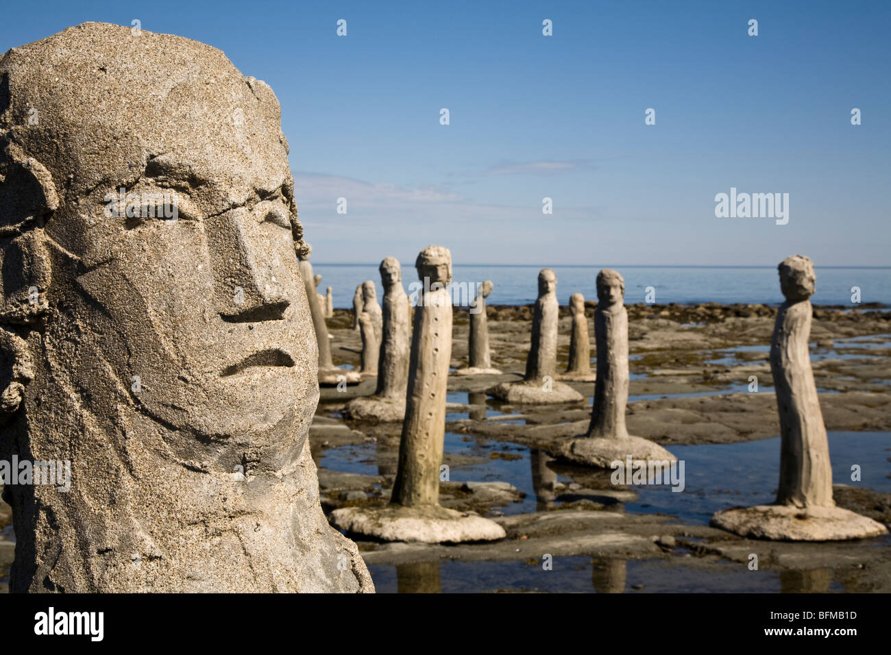 Le Grand Rassemblement (Le Grand Rassemblement) dispose d'environ 120 sculptures de Canadien français Marcel Gagnon Québec Canada Banque D'Images