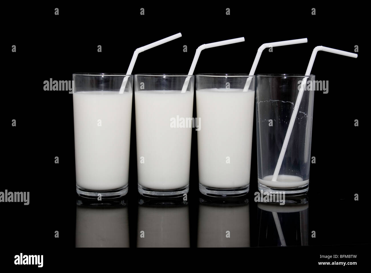 verre de lait Banque D'Images