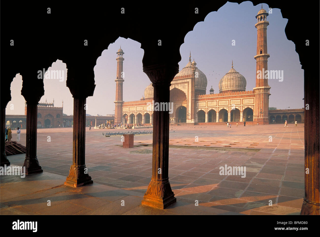 Elk145-1396 Inde, New Delhi, Jama Masjid (Grande Mosquée), Shah Jahan, 1644 Banque D'Images