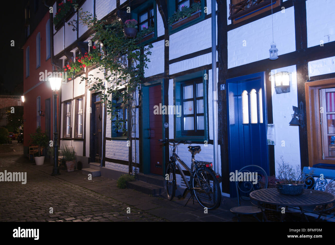 En Allemagne, la Rhénanie du Nord-Westphalie, Kempen, Alteschulstrasse,street, maisons anciennes Banque D'Images