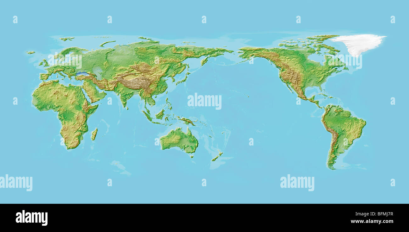 Carte du monde fond bleu Banque D'Images