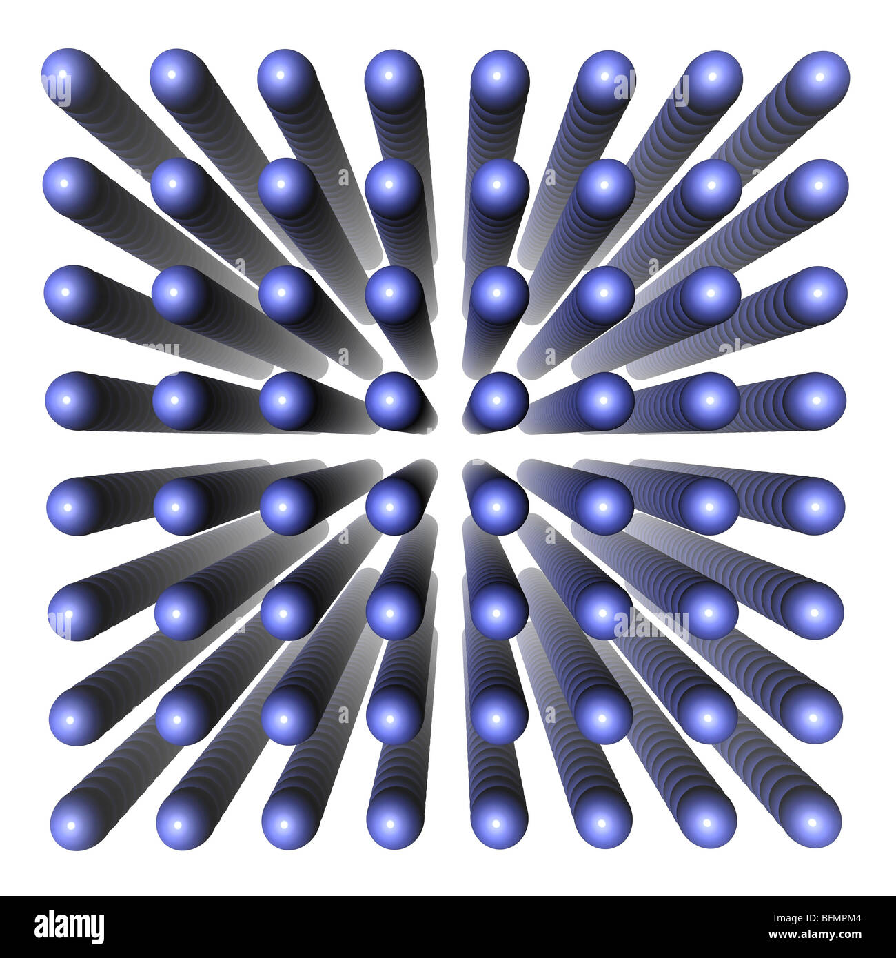 Blue ball grid, artwork Banque D'Images