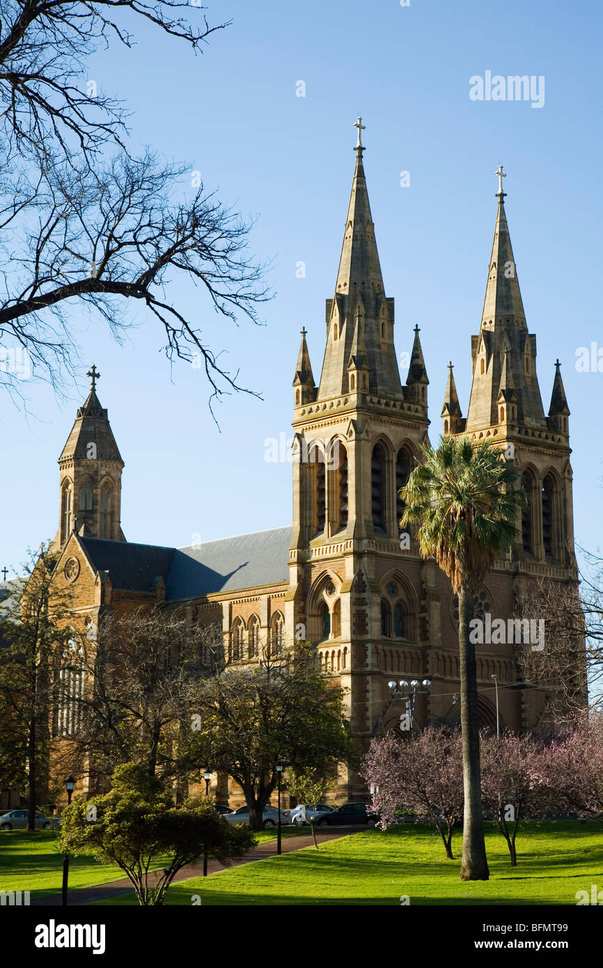 L'Australie, l'Australie du Sud, Adélaïde. La Cathédrale St Pierre dans la région de North Adelaide. Banque D'Images