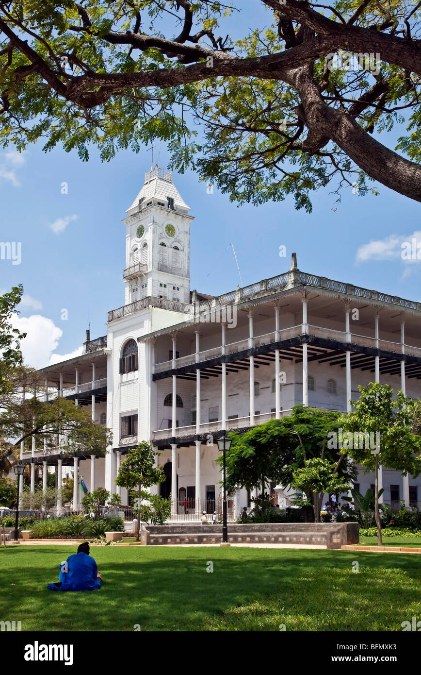 La Tanzanie, Zanzibar, Stone Town. Beit al-ajaib ou House of Wonders, Zanzibars plus connu de bâtiment. Construite par le Sultan Barghash 1883. Banque D'Images