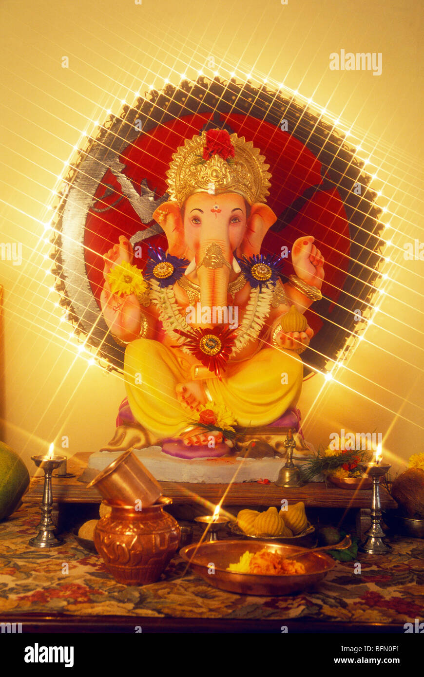 Ganesh festival ; Ganesha idol ; Bombay ; Mumbai ; Maharashtra ; Inde ; Asie Banque D'Images